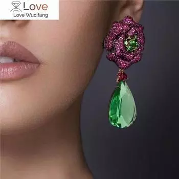 Новые индийские геометрические серьги с цветком для женщин, свадебная вечеринка, индийские свадебные украшения в Дубае, букле д Орей, женский подарок