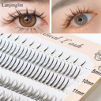 Новые индивидуальные пучки формы A/M, наращивание ресниц, натуральные ресницы, отдельные кластерные шипы, ресницы, готовые реснички