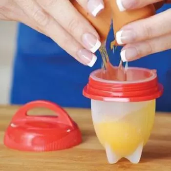 Новые инструменты для вареных яиц, силиконовые яичницы, яйцеварка, кухонный гаджет красный