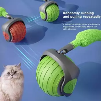 Новые интерактивные игрушки для кошек с хвостом, автоматические электрические катящиеся мячи, игрушки для кошек, собак, домашних животных, умные автоматические тизеры с зарядкой от USB