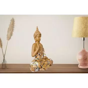 Новые изделия из смолы для медитации, статуя Будды-идола, экспонат, подарочный предмет, домашний декор из полистоуна