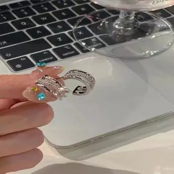 Новые изысканные двухслойные универсальные серьги C-образной формы с геометрическим рисунком для женщин