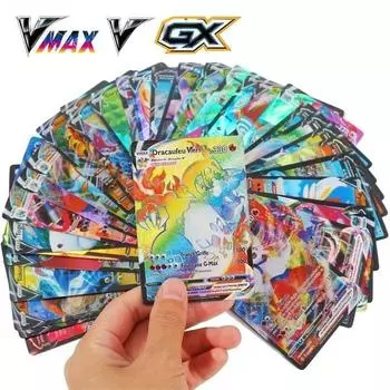 Новые карты покемонов, блестящие VSTAR GX EX VMAX MEGA TAG TEAM, коллекция Чаризарда Пикачу, боевая коллекционная карточная игра, детские игрушки, подарок 30PCS - VMAX