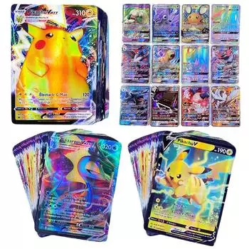 Новые карты покемонов Shining VSTAR GX EX VMAX MEGA TAG TEAM Energy Trainer Чаризард Пикачу Редкая коллекционная карточная игра Детские игрушки Подарок