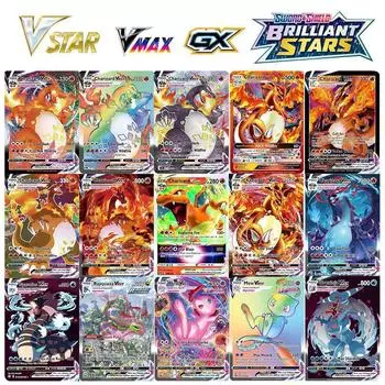 Новые карты покемонов Shining VSTAR GX EX VMAX MEGA TAG TEAM Energy Trainer Чаризард Пикачу Редкая коллекция Battle Коллекционная карточная игра Детские игрушки Подарок