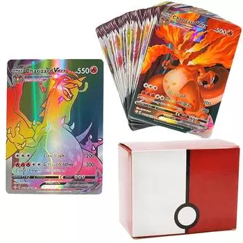 Новые карты покемонов Shining VSTAR GX EX VMAX MEGA TAG TEAM Energy Trainer Чаризард Пикачу Редкая коллекционная карточная игра Детские игрушки Подарок