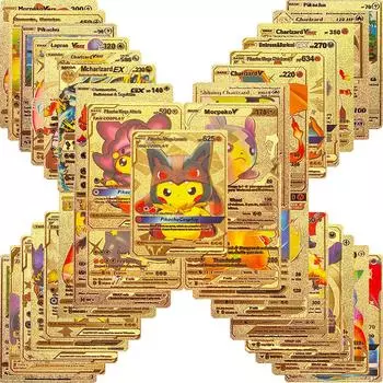 Новые карты покемонов VSTAR GX EX VMAX MEGA TAG TEAM Energy Trainer Чаризард Пикачу Редкая боевая коллекция Коллекционная карточная игра Детские игрушки Подарок