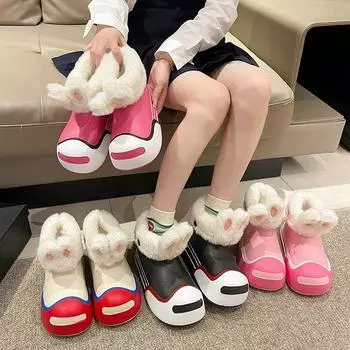 Новые кавайные непромокаемые сапоги, женская непромокаемая резиновая обувь, милые непромокаемые сапоги, удобные садовые рабочие галоши, женская обувь 36-37 бежевый