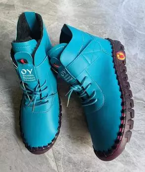 Новые кеды с мехом, теплые, вулканизированные, женские, большие, плюшевые, кроссовки, кожаные, ортопедические, ботильоны, размер 43 CN 36