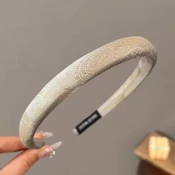 Новые китайские атласные печатные вышитые резинки для волос женские высокие краниальные верхние прижимные пучки для волос простые темпераментные головные уборы