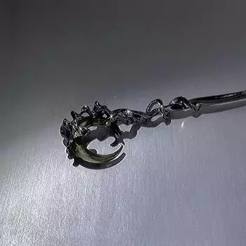 Новые китайские аксессуары для волос Винтажные заколки для волос с лунным камнем Кисточка Металлическая заколка для волос Палочки для волос Палочки для еды Аксессуары для волос Новые