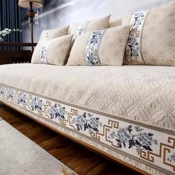 Новые китайские чехлы для диванов из синели, всесезонные украшения для гостиной, диванная подушка, противоскользящие чехлы для диванов из цельного дерева, полотенце для дивана, домашнее полотенце 70x70cm 1pcs