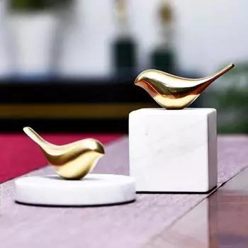 Новые китайские и американские украшения в виде птиц, украшения ручной работы, мраморная основа, модельная комната в стиле модерн для дома, скандинавские аксессуары