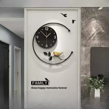 Новые китайские настенные часы, легкие, роскошные, простые, для гостиной, скандинавские, креативные, настенные, бесшумные, reloj de pared, украшение для дома