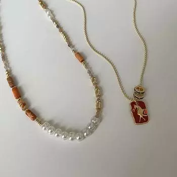 Новые китайские натуральные каменные жемчужные бусины, стекируемые ожерелье, женская легкая роскошная индивидуальная элегантная модная цепочка на шею, цепочка на ключицу