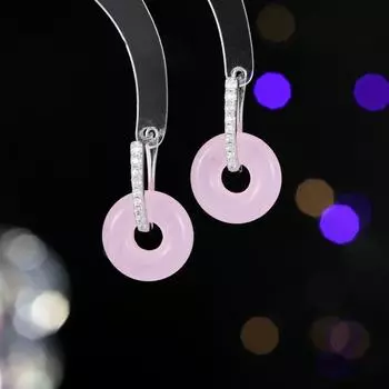 Новые китайские ретро-серьги-гвоздики, серьги с безопасной пряжкой зеленого халцедона, нишевые легкие роскошные взрывные модные универсальные серьги зелёный