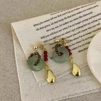 Новые китайские серьги-гвоздики с бахромой и пряжкой в виде капли воды, женские легкие, роскошные, ретро, уникальные, изысканные, универсальные серьги для поездок на работу