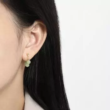 Новые китайские серьги-пряжки для ушей Ruyi Transportation в стиле ретро, высококачественные серьги ручной работы из четырех нефритов Хотан