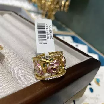 Новые китайские серьги с рельефным принтом в виде капли масла, ретро-кольцо с инкрустированным цирконием и полой розой