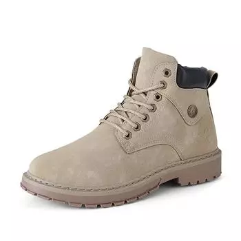 Новые классические осенне-зимние мужские ботинки из искусственной кожи, зимние ботинки, уличные римские рабочие ботинки для мужчин, мужские мотоциклетные кроссовки 44 серый