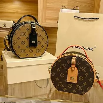 Новые классические роскошные женские маленькие круглые сумки, дизайнерские модные повседневные сумки через плечо, универсальные многофункциональные сумки через плечо