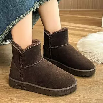 Новые классические женские зимние ботинки на утепленном пуху, удобные теплые ботильоны, женская зимняя женская обувь, массивные Botas Mujer 35