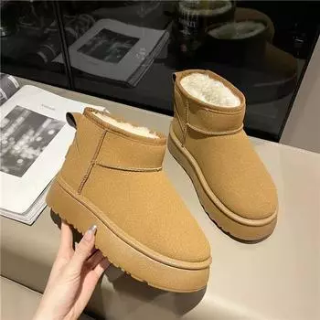 Новые классические женские зимние ботинки на утепленном пуху, удобные теплые ботильоны, женская зимняя женская обувь, массивные Botas Mujer 36