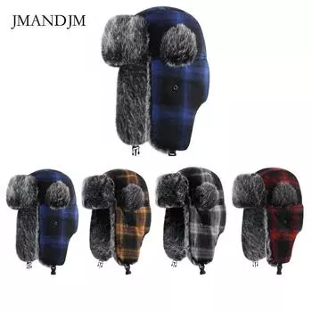 Новые клетчатые мужские и женские шляпы Lei Feng на платформе, высококачественные утолщенные теплые модные корейские шляпы для отдыха на природе