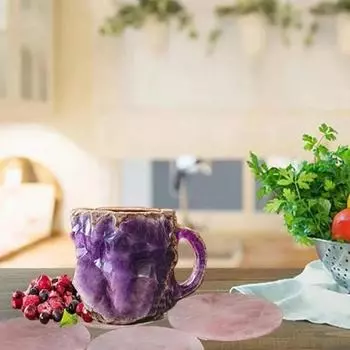 Новые кофейные кружки из минерального хрусталя, элегантная роскошная кофейная кружка из минерального хрусталя, цветная хрустальная кружка, полупрозрачная кофейная кружка, подарки