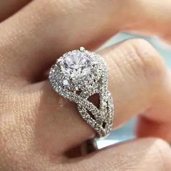 Новые кольца AAA с белым фианитом для женщин, темпераментные обручальные кольца, женские аксессуары, роскошные модные украшения 6