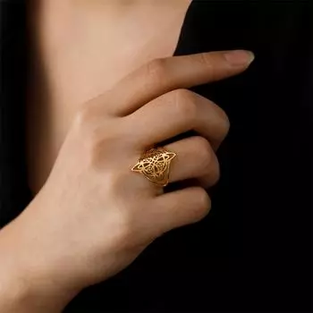 Новые Кольца из нержавеющей стали, креативные кольца в форме ведьминого узла для женщин, модные индивидуальные металлические кольца, ювелирные изделия для вечеринок, праздничные подарки 6