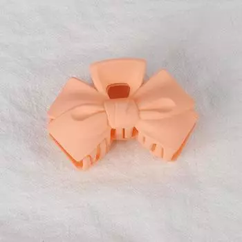 Новые конфетные заколки-крабики для волос с бантом для женщин и девочек, матовые пластиковые, с большим бантом, держатель для хвостика, зажимы для волос, аксессуары для волос
