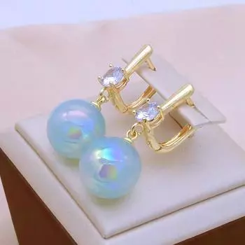 Новые корейские модные синие серьги-капли для женщин, модные серьги с цирконом, ювелирные изделия, свадебные аксессуары синий