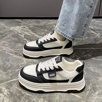 новые корейские туфли из бисквита для детей, толстая подошва, легкие, студенческие повседневные спортивные туфли для женщин 36