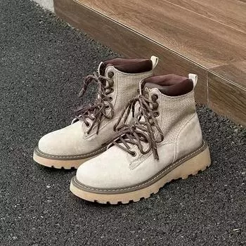 Новые ковбойские сапоги на платформе для женщин, дизайнерские, с мягкой подошвой, женские, модные, из свиной кожи, ботильоны для женщин 34