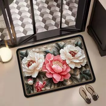 Новые коврики для ванной в китайском стиле, впитывающие воду, быстросохнущие, устойчивые к грязи, противоскользящие коврики для ног, мягкие коврики для ног с диатомовой грязью 40*60cm