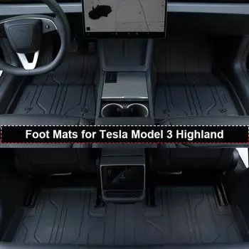 Новые коврики Model 3 для Tesla Model 3 Highland 2024, подставка для ног с ковром, коврик для багажника TPE, передние и задние защитные аксессуары для автомобиля for M3 Highland