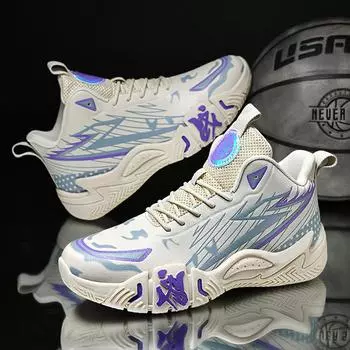Новые кожаные баскетбольные кроссовки для мальчиков и подростков, настоящие боевые кроссовки для аутфилда 35