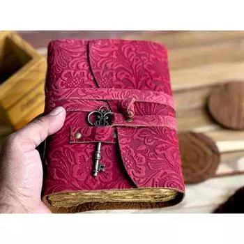 Новые кожаные дневники Кожаные блокноты для женщин - Красивый дневник Для зарисовок Книга для путешествий Пустая книга для заклинаний 7 x 5 in