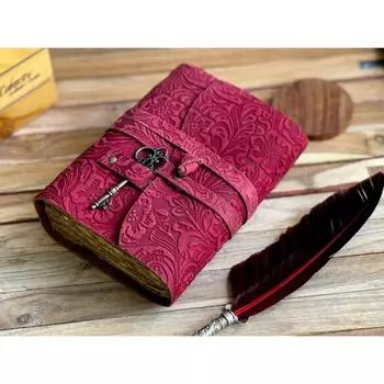 Новые кожаные дневники Кожаные блокноты для женщин - Красивый дневник Для зарисовок Книга для путешествий Пустая книга для заклинаний 7 x 5 in