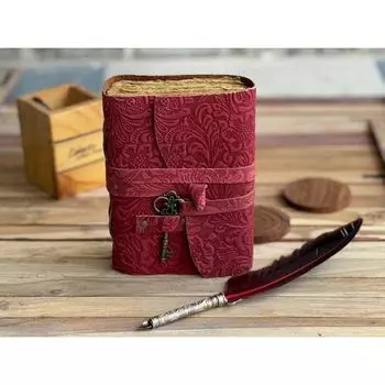 Новые кожаные дневники Кожаные блокноты для женщин - Красивый дневник Для зарисовок Книга для путешествий Пустая книга для заклинаний 7 x 5 in
