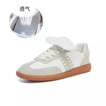 Новые кожаные немецкие кроссовки женские 2025 весна ретро спортивная обувь для сноубординга женская повседневная обувь на плоской подошве универсальная обувь для детей 35