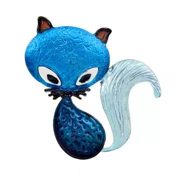 Новые красивые броши с лисой для женщин, булавка с изображением мультяшного животного, эмалированная модная бижутерия, 4 цвета в наличии