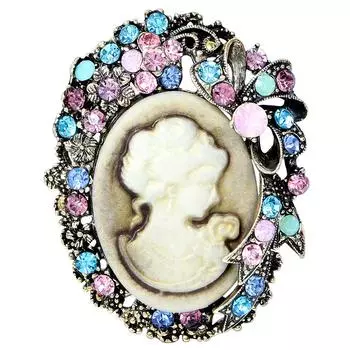 Новые красивые броши с тиснением в виде головы для женщин, классические свадебные модные броши, винтажные аксессуары