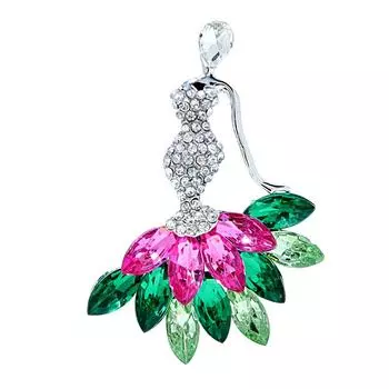 Новые красивые броши со стразами для девочек для женщин, модная зимняя элегантная булавка, женские вечерние украшения, новое поступление цвета