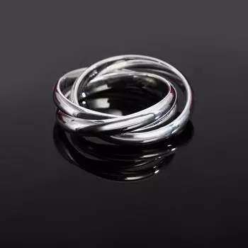 Новые красивые модные ювелирные изделия из стерлингового серебра 925 пробы серебряные кольца для женщин и мужчин три круга Anel 6