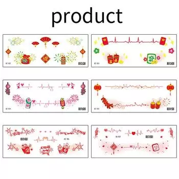 Новые красивые наклейки для лица, сладкие новогодние праздничные наклейки для макияжа, женские и детские переводные татуировки, декоры для накладных татуировок N4