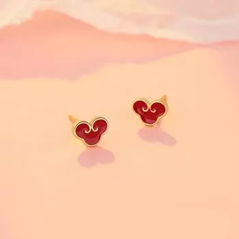 Новые красные серьги Ruyi Xiangyun в китайском стиле для женщин Новые серьги в китайском стиле