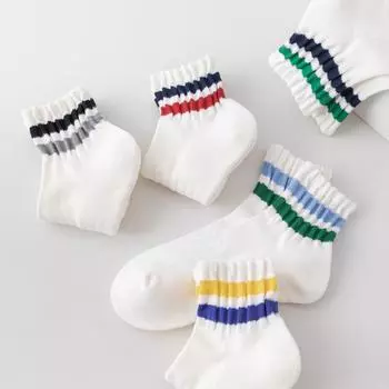 Новые красочные полосатые хлопковые дышащие короткие спортивные носки для езды на велосипеде и бега, баскетбольные носки, модные носки для пар