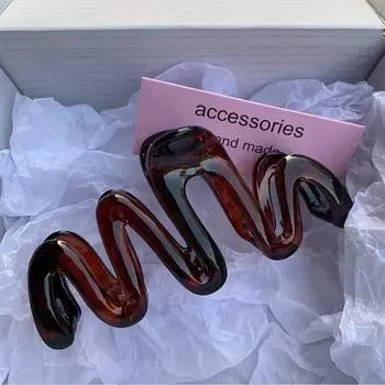 Новые красочные желейные волнистые заколки для волос, женские, для девочек, модный дизайн, корейские милые, простые, нестандартные заколки для волос, головные уборы, аксессуары для волос покинуть белый
